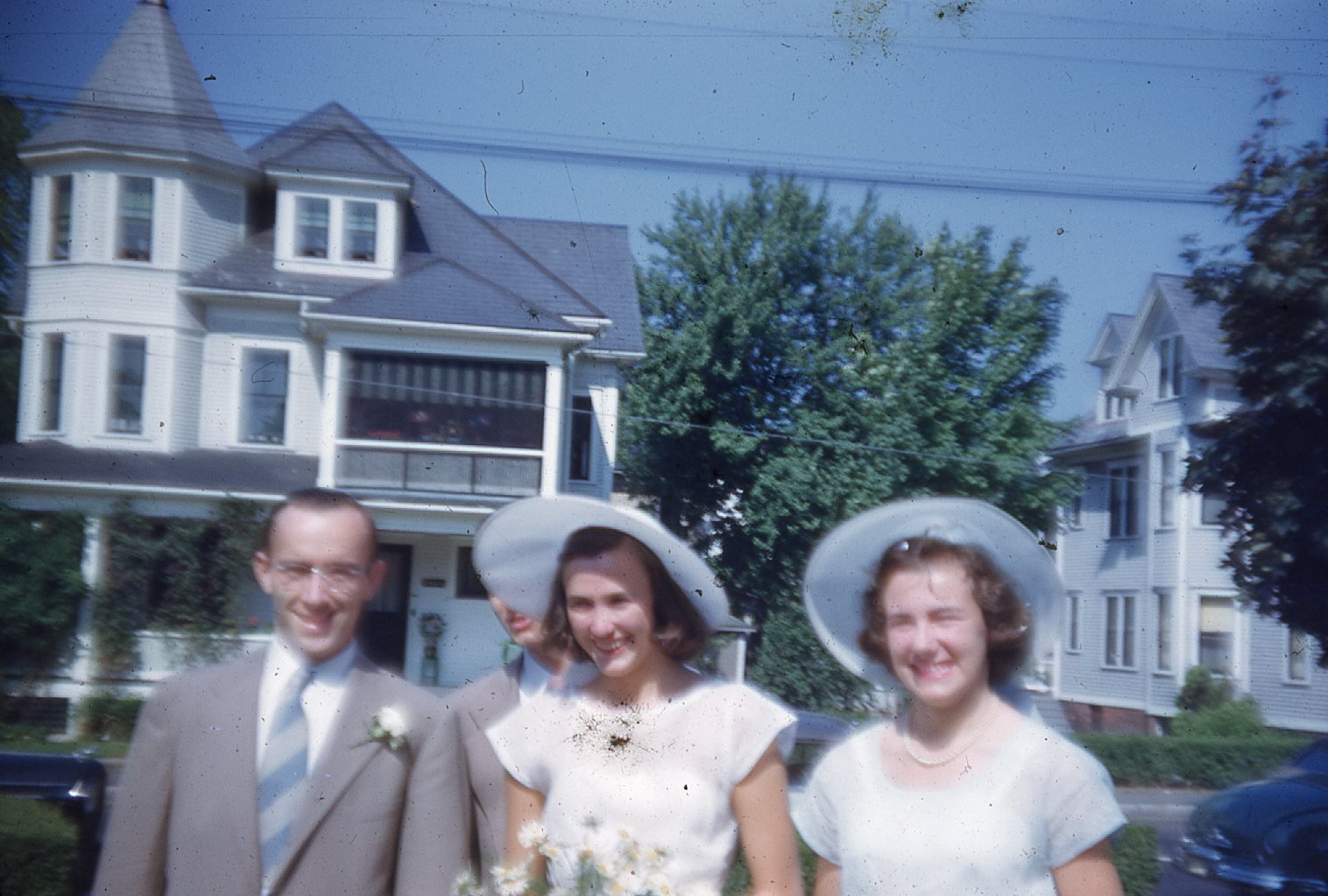 photo: William King (best man), John, Flo, and Barbara