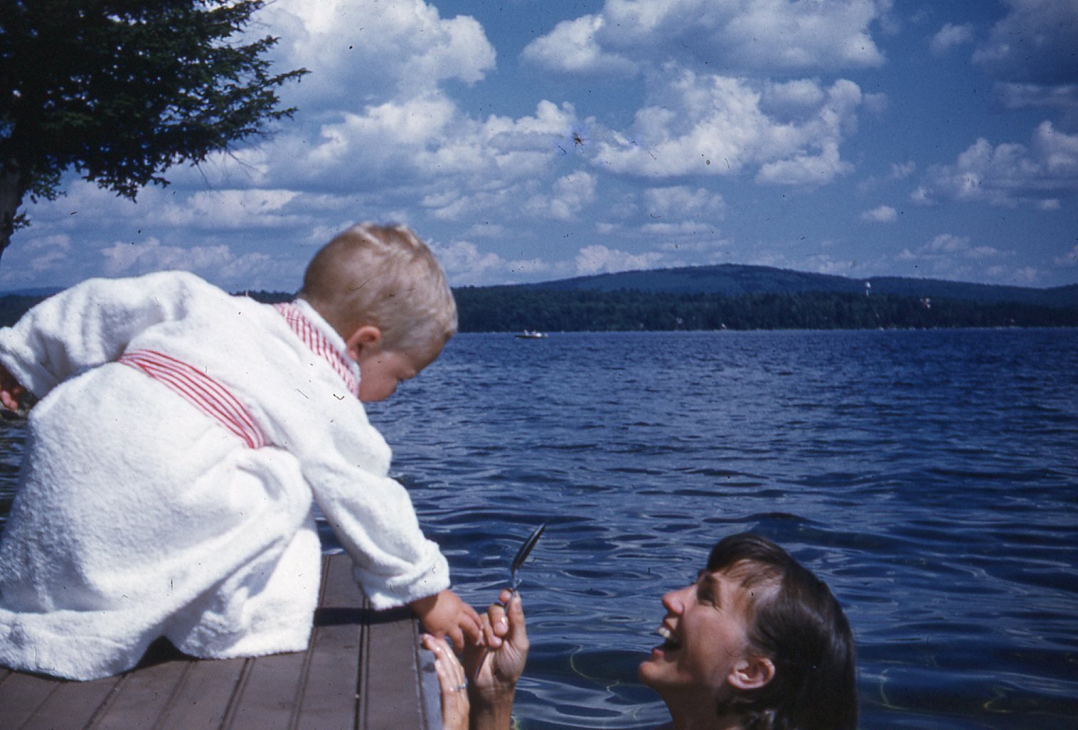 photo: David and Flo at Lake Sunapee, July 1955