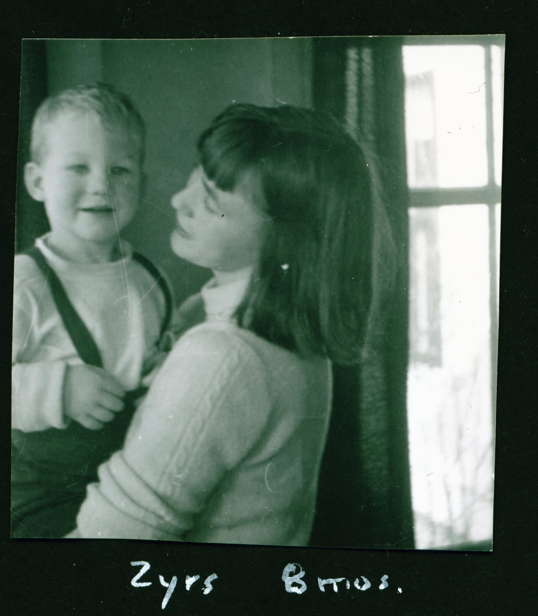 photo: David, age 2 years and 8 months, with Flo, December 1955