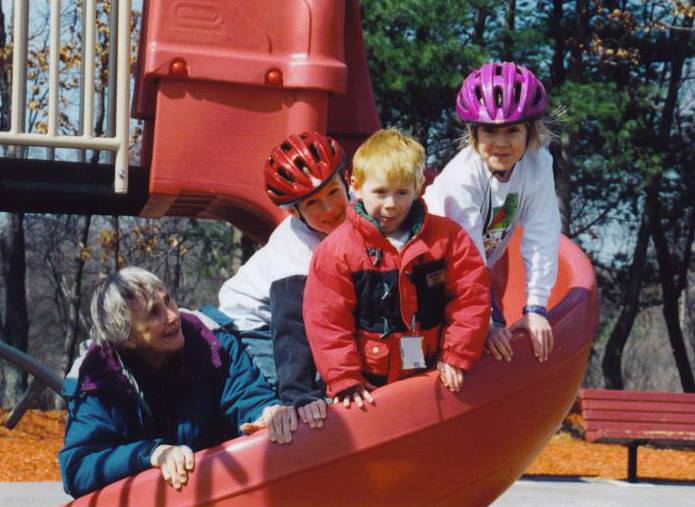 photo: Flo with Walter kids in 2000s(?)
