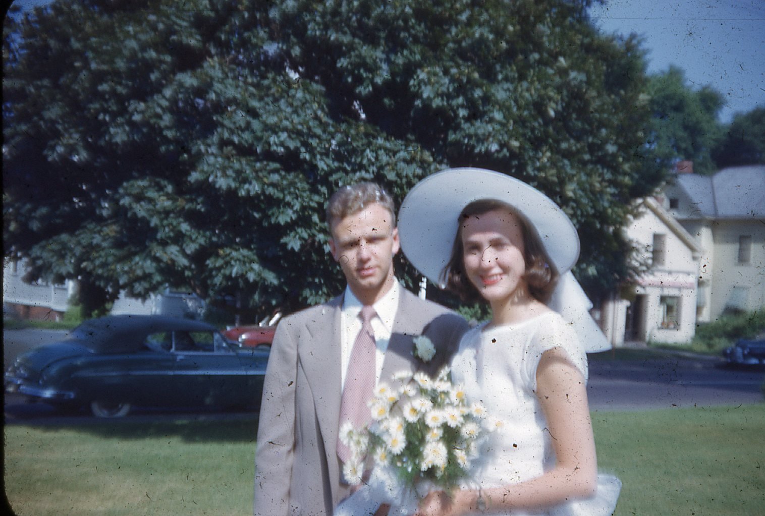 photo: John and Flo with daisies