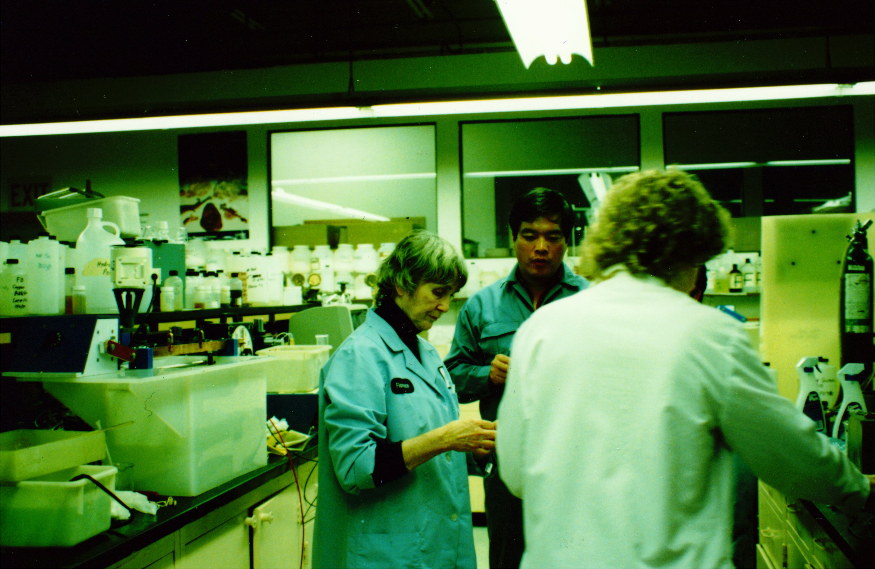 photo: Flo at Technic headquarters, Cranston, RI, 1980s